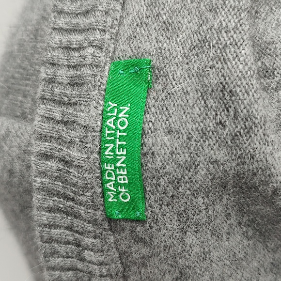 EUC 90s Angora Wool Made in Italy of Benetton Long Baggy Sweater Size Large - Picture 10 of 12